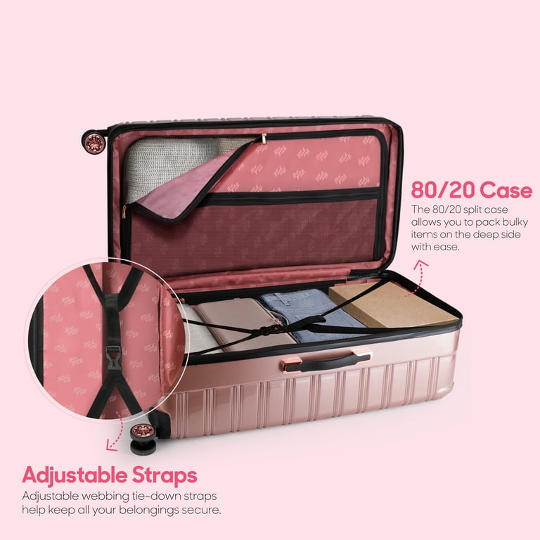 iFLY Hardside Fibertech Carry Suitcase, Large Checked Luggage, 80