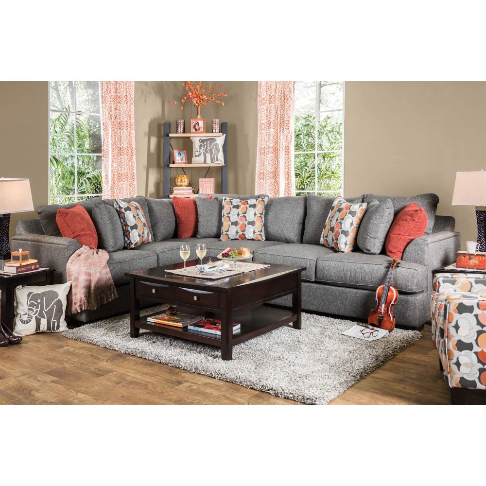 Furniture of America Transitional Burlap Weave Engel Furniture of America Transitional Burlap Weave Engel