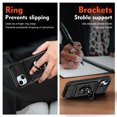 thumbnail image 7 of Armor Case for iPhone 14 Heavy Duty Kickstand Case with Rotate Ring Stand & Card Holder Slot,Support Magnetic Car Mount Shockproof Rugged Back Phone Case For iPhone 14, Black, 7 of 7