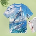 thumbnail image 4 of Ocean Dolphins Sailboat Adventure T Shirts Basic T-Shirt Short Sleeve Ladies Tee Shirt Summer Graphic Clothing, 4 of 7