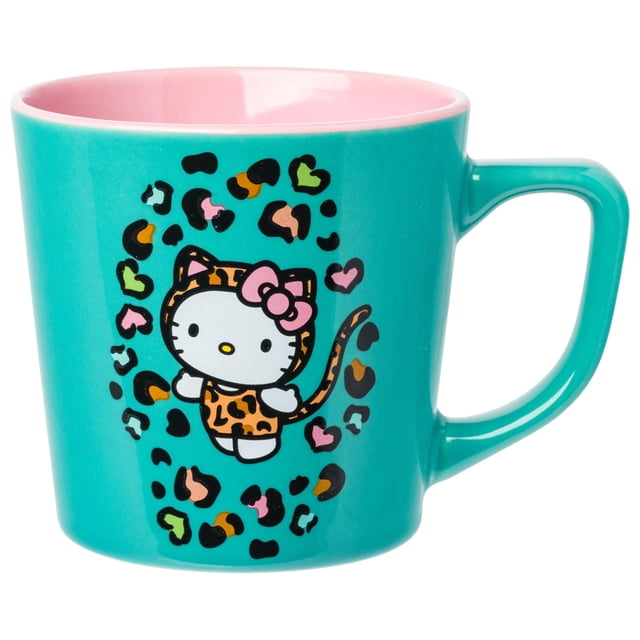 Taza de cerámica Silver Buffalo Hello Kitty Jungle Leopard, 500 ml