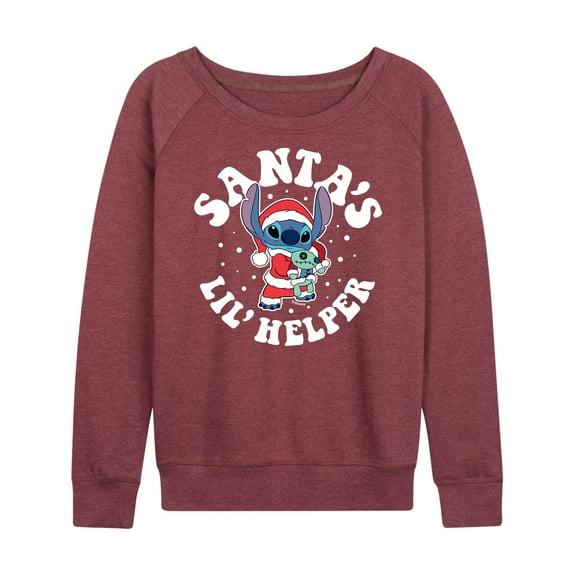 Lilo & Stitch - Santas Lil Helper - Women's Lightweight French Terry Long Sleeve Shirt
