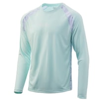 Huk Men's Strike Solid Seafoam Small Long Sleeve Shirt