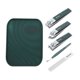 thumbnail image 1 of Juego de cortaúñas de 5 piezas de Unique Bargains en caja de color sólido verde oscuro para mujeres y hombres, 1 of 6