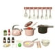 thumbnail image 4 of Juego de accesorios de cocina para niños con ollas y sartenes a presión de vapor 32 piezas rosa, 4 of 9