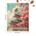 thumbnail image 3 of Qisvanset Framed Canvas Wall Art 12x16 Inch Osaka Tennoji Temple Ukiyo-E Japanese Vintage Art, 3 of 5