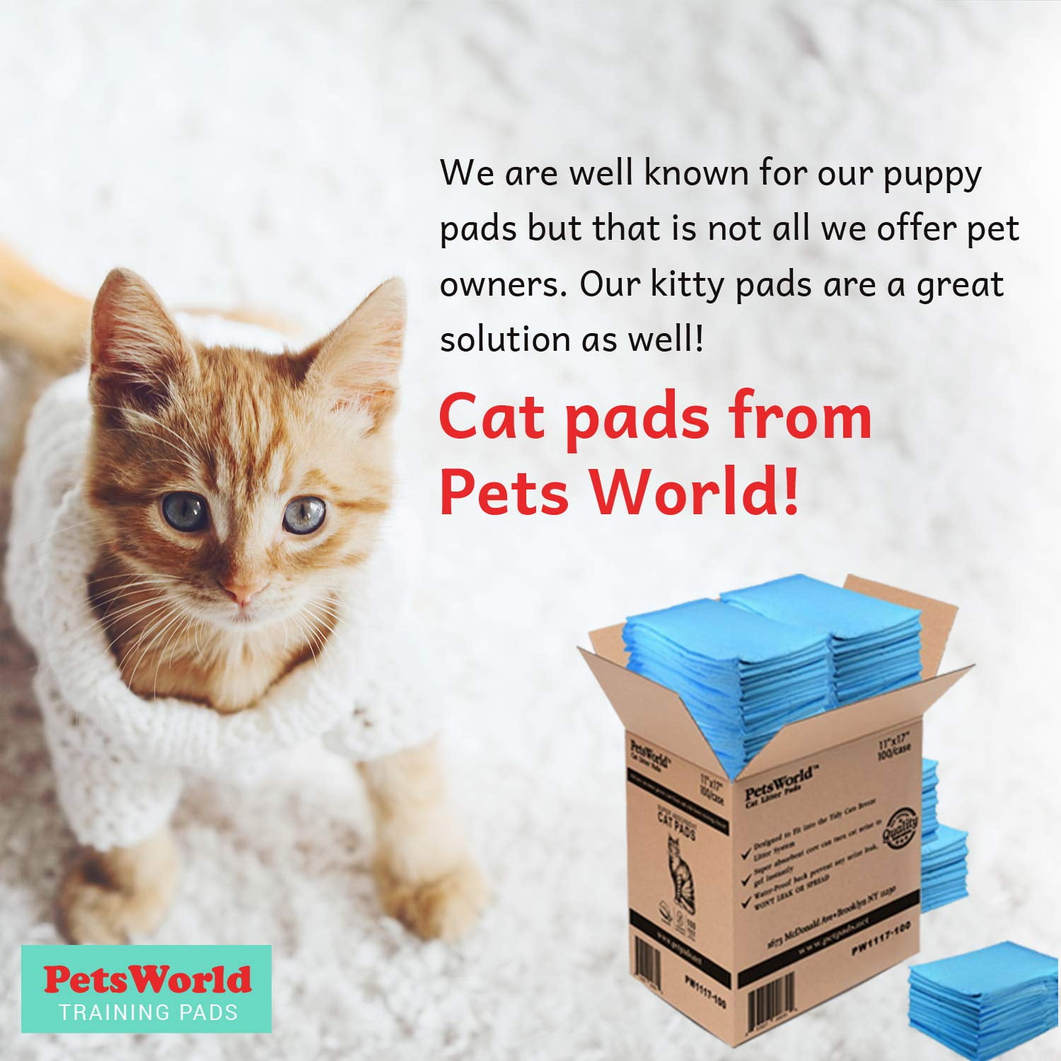 NEW ValuePad Plus Carbon Cat Litter Pads, 16.9x11.4 Inch, 25 Count