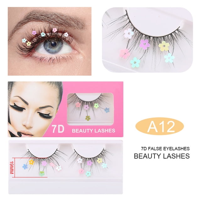 Ficarrico 7D lentejuelas pestañas postizas melocotón corazón brillo pestañas extensión rizador pestañas maquillaje fiesta boda