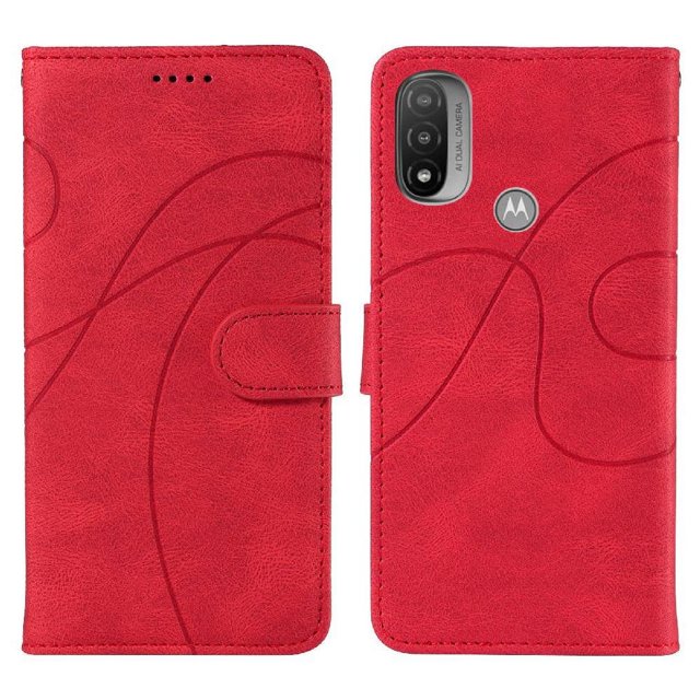 Flip Case For FOXDOCK Motorola MOTO E30 Card Slots and Kickstand Function Skin Feel Leather