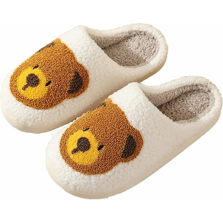 

Christmas Elk Slippers For Women And Men Fuzzy Fluffy Slippers Warm Cozy House Slippers Slip-on Indoor Outdoor Slippers