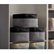 thumbnail image 3 of Cajas de almacenamiento (38 cm x 26 cm x 24 cm), cesta de tela con asas para estantes, ropa, juguetes (plegable, gris y negro, grande), 3 of 5