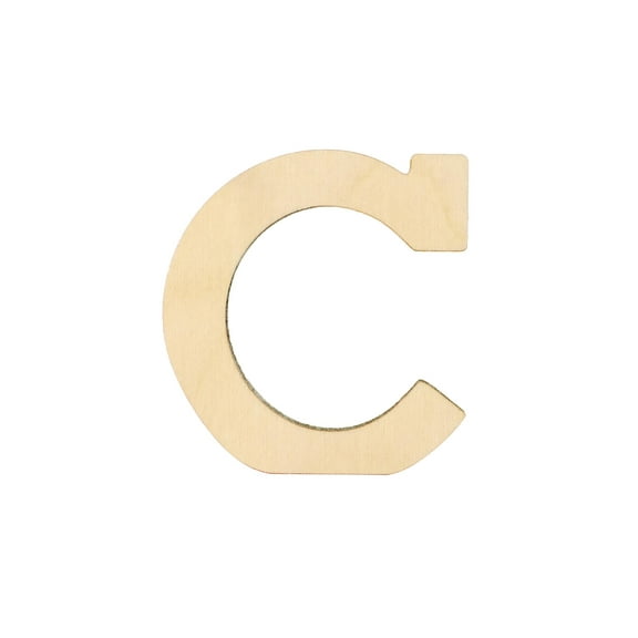 Essentials By Leisure Arts Arts Wood Letter 1.75" Birch C