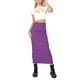 thumbnail image 3 of SAYOO Falda larga estirada de cintura alta con falda de lechuga de color sólido SAYOO moda, 3 of 5