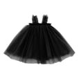 thumbnail image 4 of Godom Little Girls Dress Ruffle Short Sleeve Swing Flowy Casual Sundress Long Dress, 4 of 4