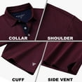 thumbnail image 5 of M MAELREG Mens Polo Shirts Short Sleeve Dry Fit Jacquard Performance Moisture Wicking Casual Pocket Golf Shirts for Men, 5 of 6