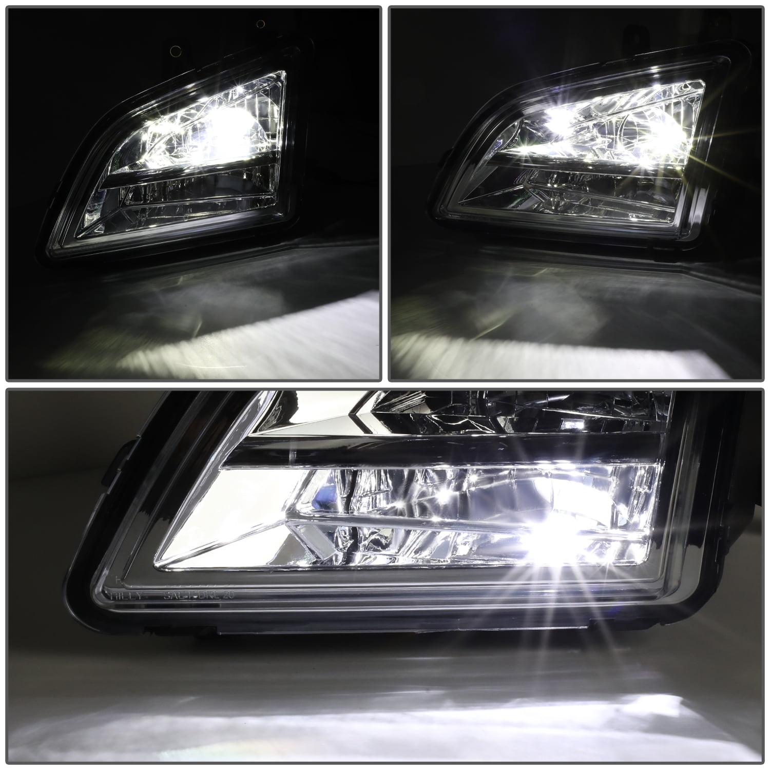 DNA Motoring Chrome Full LED Fog Lights Replacement Kit For 2018-2022 Volvo VNL