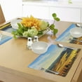 thumbnail image 4 of Ambesonne Landscape Place Mats Set of 4, Italy Farmland Rural, Standard Size, Blue Yellow, 4 of 6