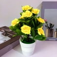 thumbnail image 5 of SPRING PARK Artificial Fake Rose Flowers with Pot for Home Garden Party Wedding Decoration, 5 of 6