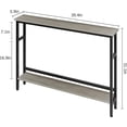thumbnail image 2 of Jojoka 5.9" Narrow Sofa Table, 2 Tier Skinny Console Table with Adjustable Shelf, Slim Behind Couch Table for Living Room, Entryway, Hallway, Foyer - Grey, 2 of 7