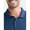 thumbnail image 4 of Athletic Works Men's and Big Men's ButterCore Polo Shirt, Sizes XS-5XL, 4 of 5