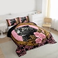 thumbnail image 3 of Castle Fairy Floral Leopard 2Pcs Bedding Comforter Set for Women Men Teens,Flower Rose Cheetah Twin Comforter Sets,Animal Wildlife Breathable Bedding Set,Ultra Soft Home Decor, 3 of 8