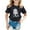 Black, variant on MIXUE Toddler Girls Tops & T-Shirts Cute Graphic Ocean Animal Print Round Neck Short Sleeve Tops Pullover Tee Shirts Sportwear,Black,2-3 Years
