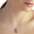 thumbnail image 4 of Galaxy Gold 14K Yellow Gold Checkerboard Cut Round Amethyst Pendant Necklace - February Birthstone - Peace & Wisdom - 16" to 24" - Fine Jewelry for Women, 4 of 4