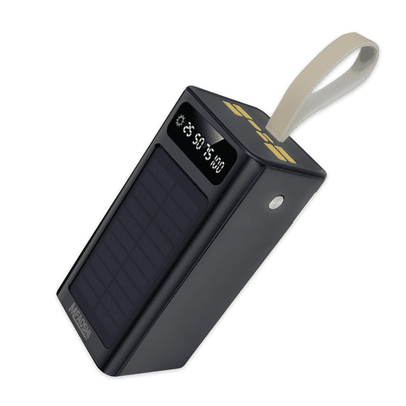 MFAOSHI 50000mAh Solar Power Bank 22.5W Fast Charging USB-C PD Portable, 3 Output 4 Input External Battery Pack with LED Flashlight for Outdoor, Emergency, Compatible with iPhone, Samsung