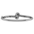 thumbnail image 2 of ARAIYA JEWELRY 14k White Gold Diamond Absolutely Knot Bangle Bracelet (3 1/5 Cttw, I-J/ I2-I3), 7", 2 of 6