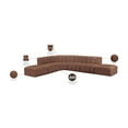 thumbnail image 2 of Meridian Furniture Arc Cognac Vegan Leather Modular Sectional, 2 of 11