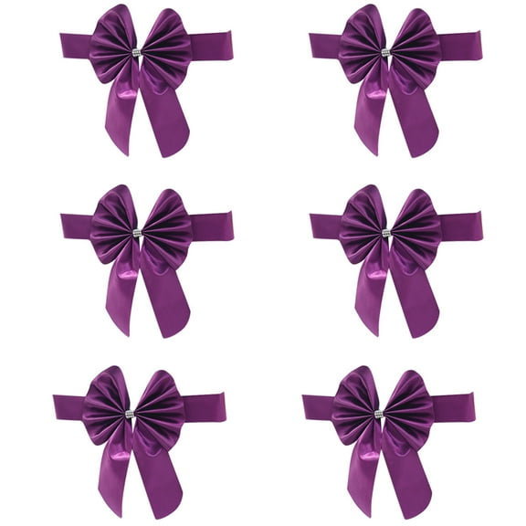 High Elasticity Chair Back Decoration, Satins Bows Stretch Chair Sashes Tie , Installation for Home Use