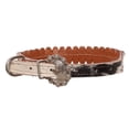 thumbnail image 3 of Showman Silver Hide Leather Dog Collar (Small), 3 of 3