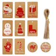 thumbnail image 1 of Coofit Christmas Gift Tags Set Cute Kraft Paper Hanging Tags Craft Labels with String, 1 of 10