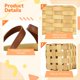 thumbnail image 5 of cestas tejidas de madera con asas, cestas de almacenamiento de mimbre de madera vacías, cestas de picnic vacías tejidas decorativas, cestas de flores tejidas como recuerdos, regalos, arte floral, 5 of 7