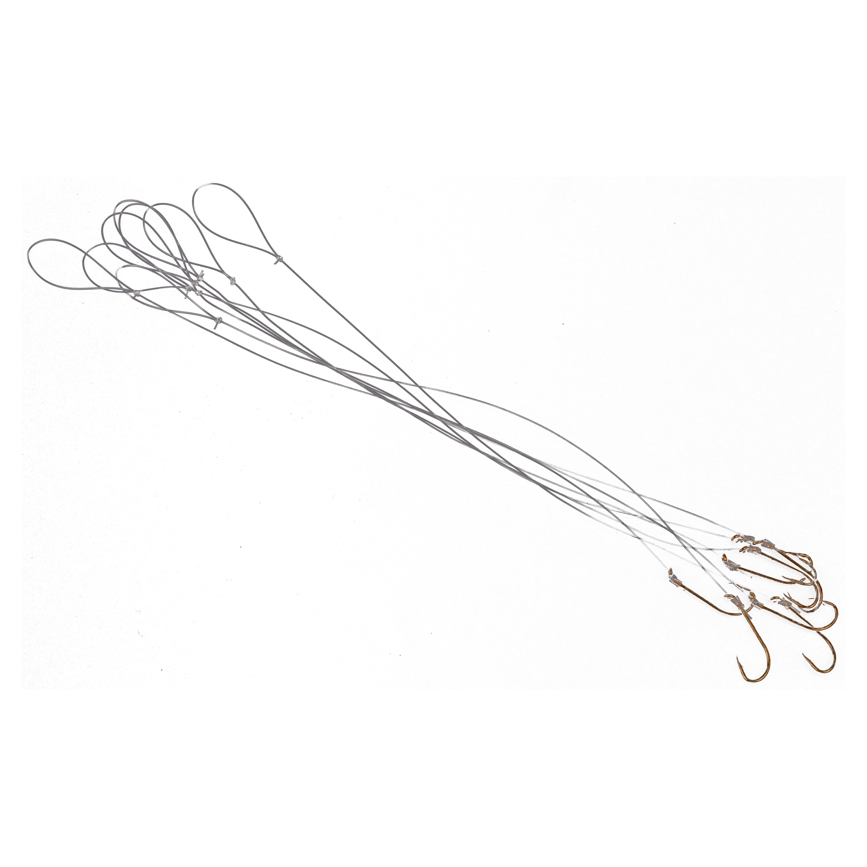 (12 pack) Ozark Trail Snelled Plain Shank Fishing Hooks, Size 6, 8-Pack