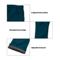 thumbnail image 6 of Little Donkey Andy Mens Waterproof Breathable Rain Pants Lightweight Quick Dry Stretch Golf Hiking Pants Deep Blue S, 6 of 7