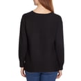 thumbnail image 2 of Ella Moss Women's Soft Ribbed Knit V-Neck Sweater-Black / M, 2 of 5