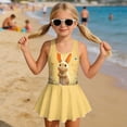 thumbnail image 3 of DISNIMO Girls One Piece Swimsuits Benny Flower Print Easter Day Sleeveless Bathing Suit Skirted U Neck Quick Dry Swimwear Hawaiian Summer Swim Dress Size 3-13Y, 3 of 8