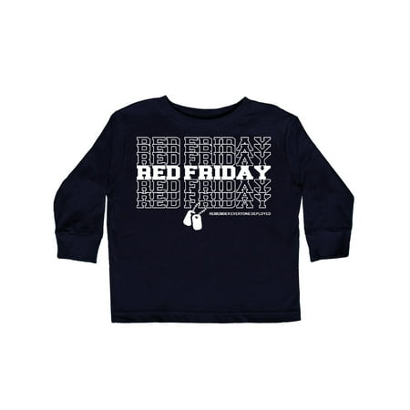 

Inktastic Athletic Red Friday Dog Tags Gift Toddler Boy or Toddler Girl Long Sleeve T-Shirt