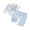 Blue, variant on Newborn Baby Boy Gentleman Outfit Infant Baby Boys Baptism Church Outfit Spring Fall Clothes Fake Two-Piece Long Sleeve Romper Bowtie and Pants 2 Piece Set