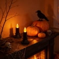 thumbnail image 7 of Battery Operated LED Candles, Multi-Color Multi-Size LED Candle Tabletop Decor, Halloween Table Centerpiece Ornament for Thanksgiving Harvest & Christmas Holiday Dining Table Decor (Black, S), 7 of 7