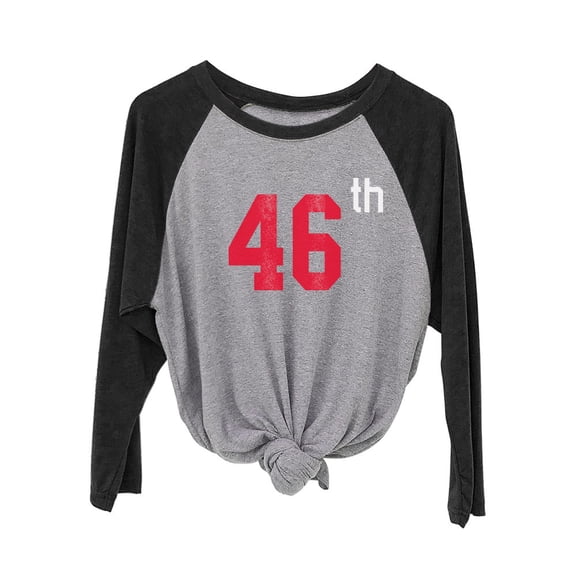 Tstars Joe Biden 46th President USA 2020 3-4 Women Sleeve Baseball Jersey Shirt