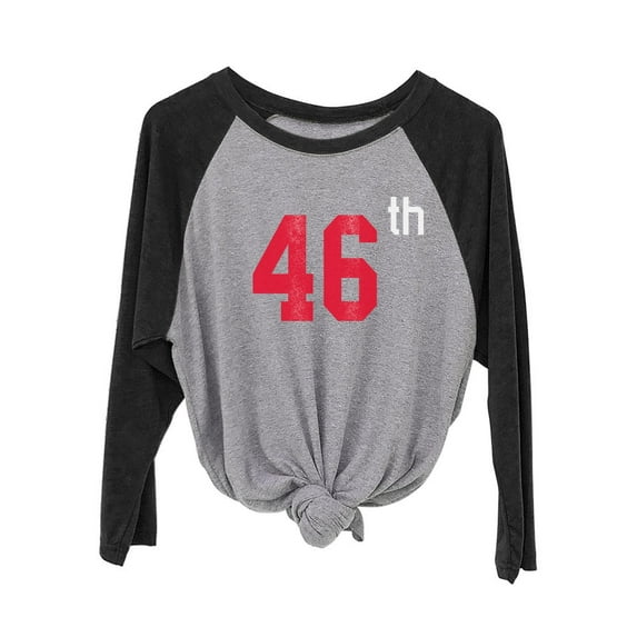 Tstars Joe Biden 46th President USA 2020 3-4 Women Sleeve Baseball Jersey Shirt