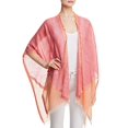 thumbnail image 1 of Echo Women’s Surf Club Corner Color-Block Ruana Poncho, Pastel Pink, 1 of 2