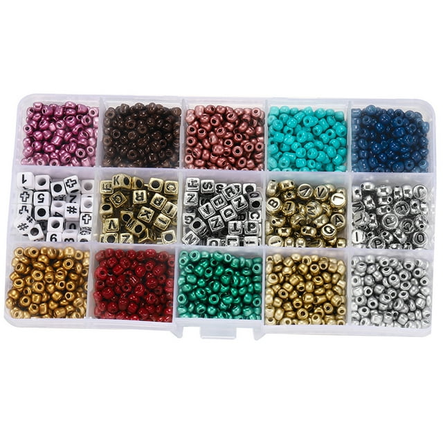 Bracelet Making Beads DIY 2025PCS Small Beads Pony Beads with Elastic String