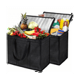 thumbnail image 6 of 6 Pack Insulated Reusable Grocery Bag Food Delivery Bag with Dual Zipper, 6 of 7