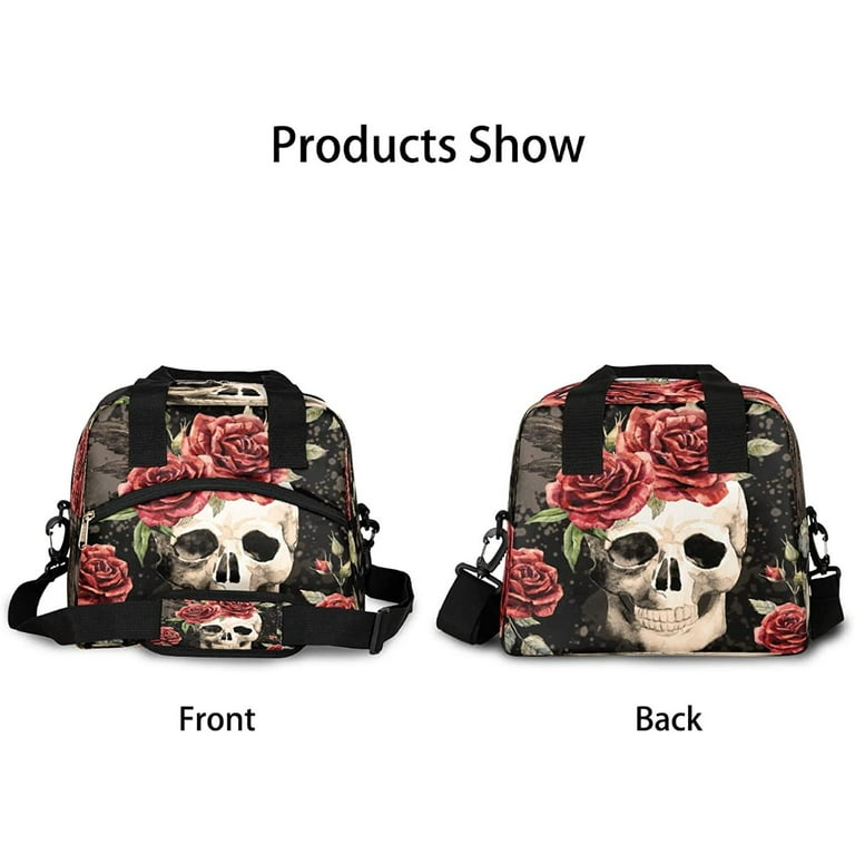 Skulls/Roses Gothic Messenger Bag