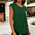 thumbnail image 3 of BTDECLAR Women Tops Plus Size Crewneck Pleated Casual Elegant Sleeveless Summer Tank Tops Trendy Dressy Business Work Tunic Blouses Tops, 3 of 8