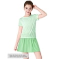 thumbnail image 2 of Cooltree Trendy Girl Skort - Lime Green Print Summer Skirts with Shorts Size 10, 2 of 7