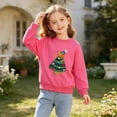 thumbnail image 4 of Toddler Girls Cotton Graphic Sweatshirt Long Sleeve Casual Cute Crewneck Fall Winter Kids Pullover Tops Hot Pink 2-7 T, 4 of 9